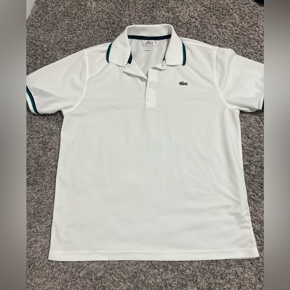 Lacoste Sport White Short Sleeve Polo Shirt 5